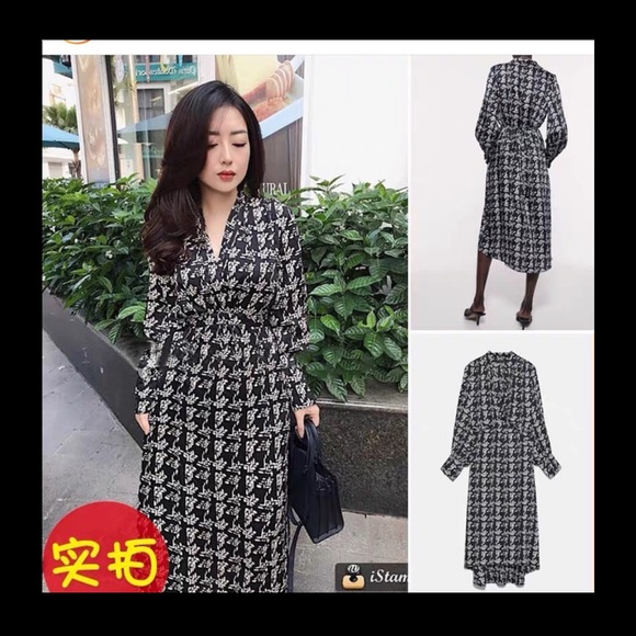 Zara belted dress bloggers fav - Picture 2 of 5